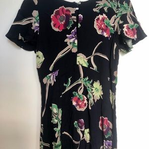 Navy floral dress